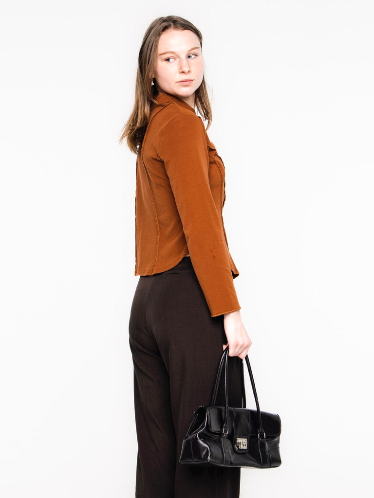 Mocha Zip-Up Long Sleeve
