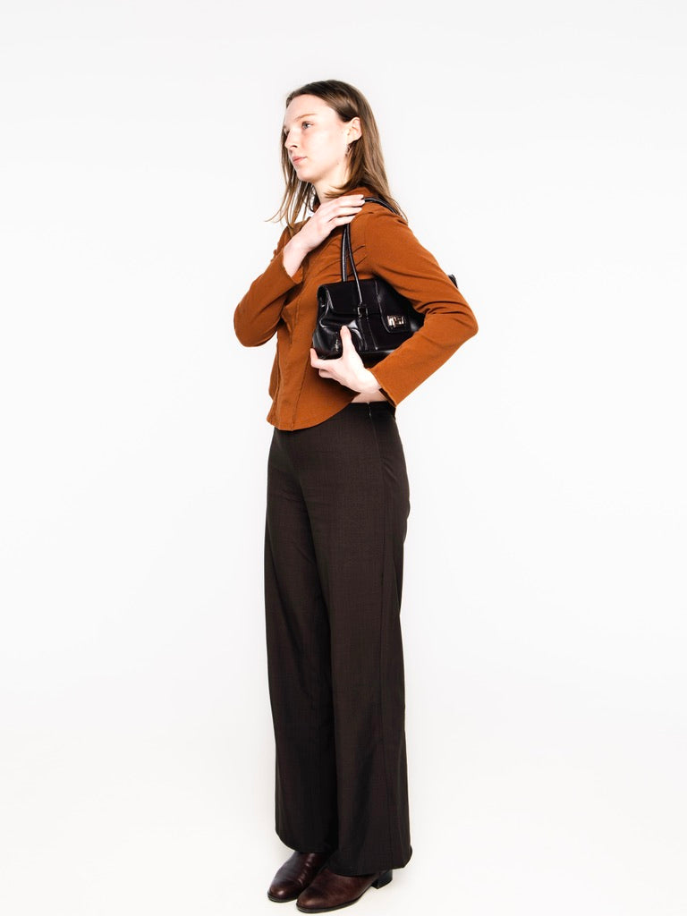 Mocha Zip-Up Long Sleeve