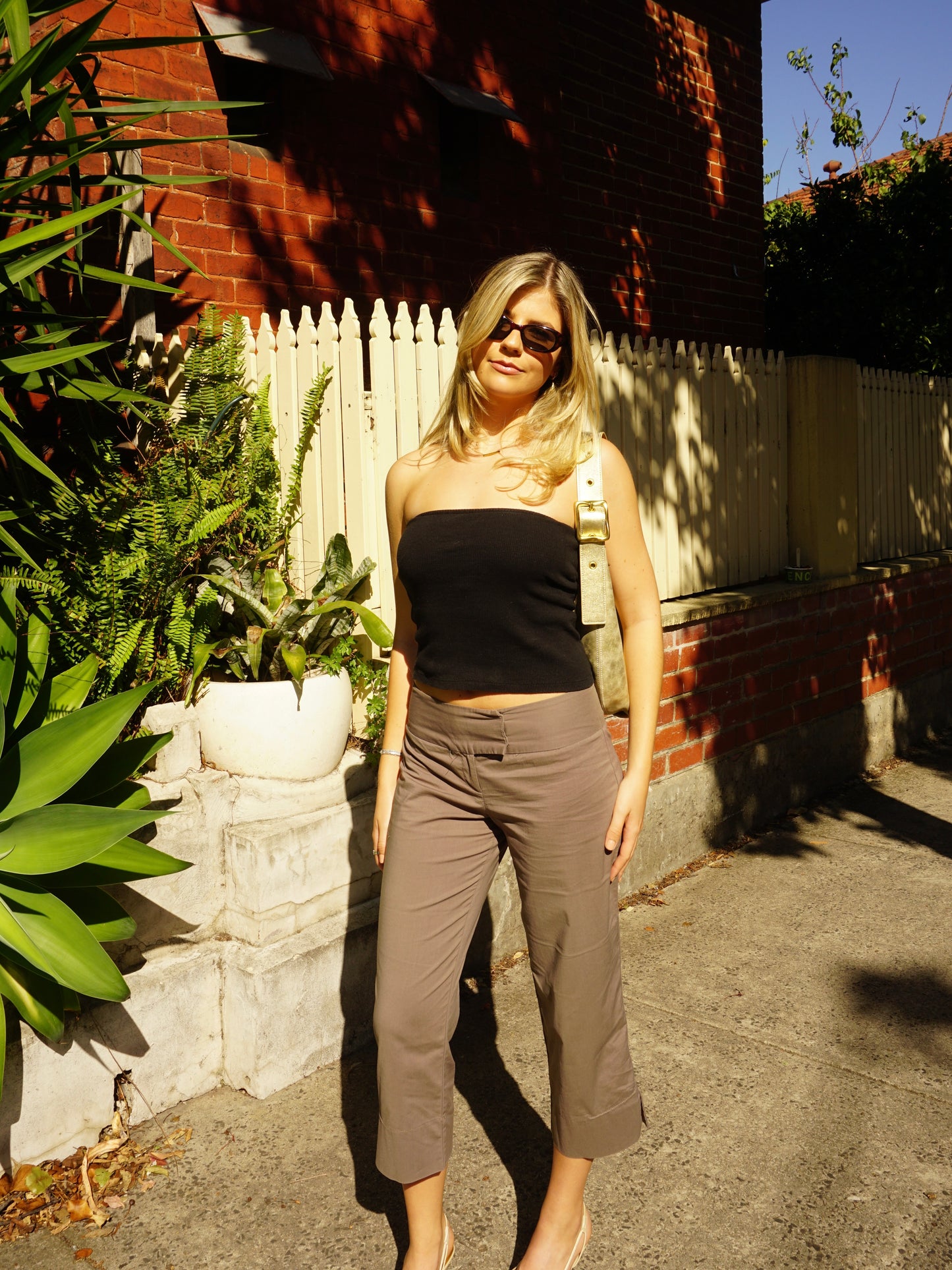 Timeless Taupe Cropped Pants