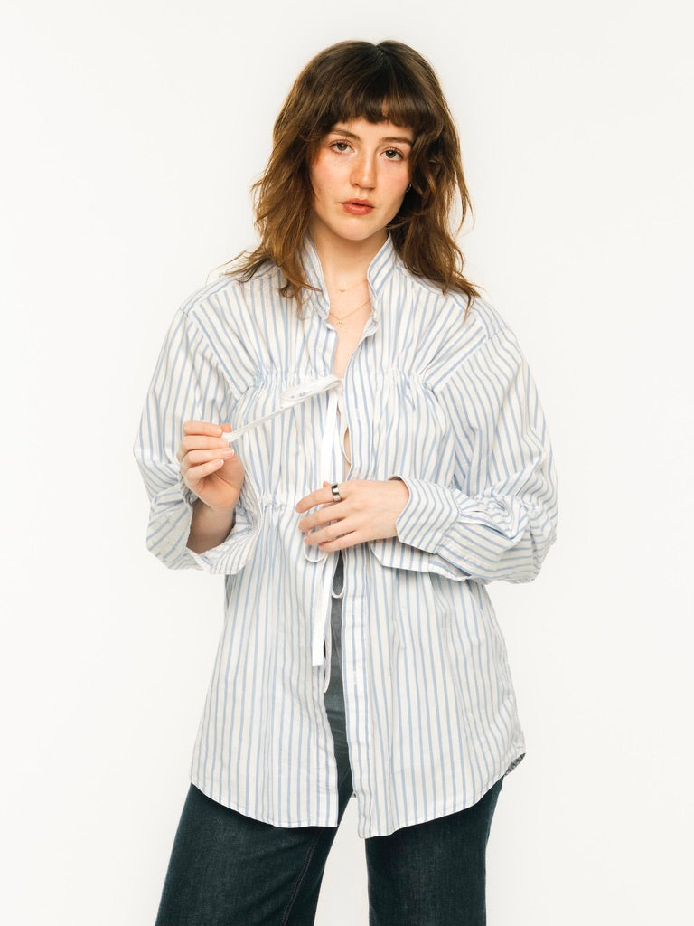 Thea Shirt (Blue & White Stripe)