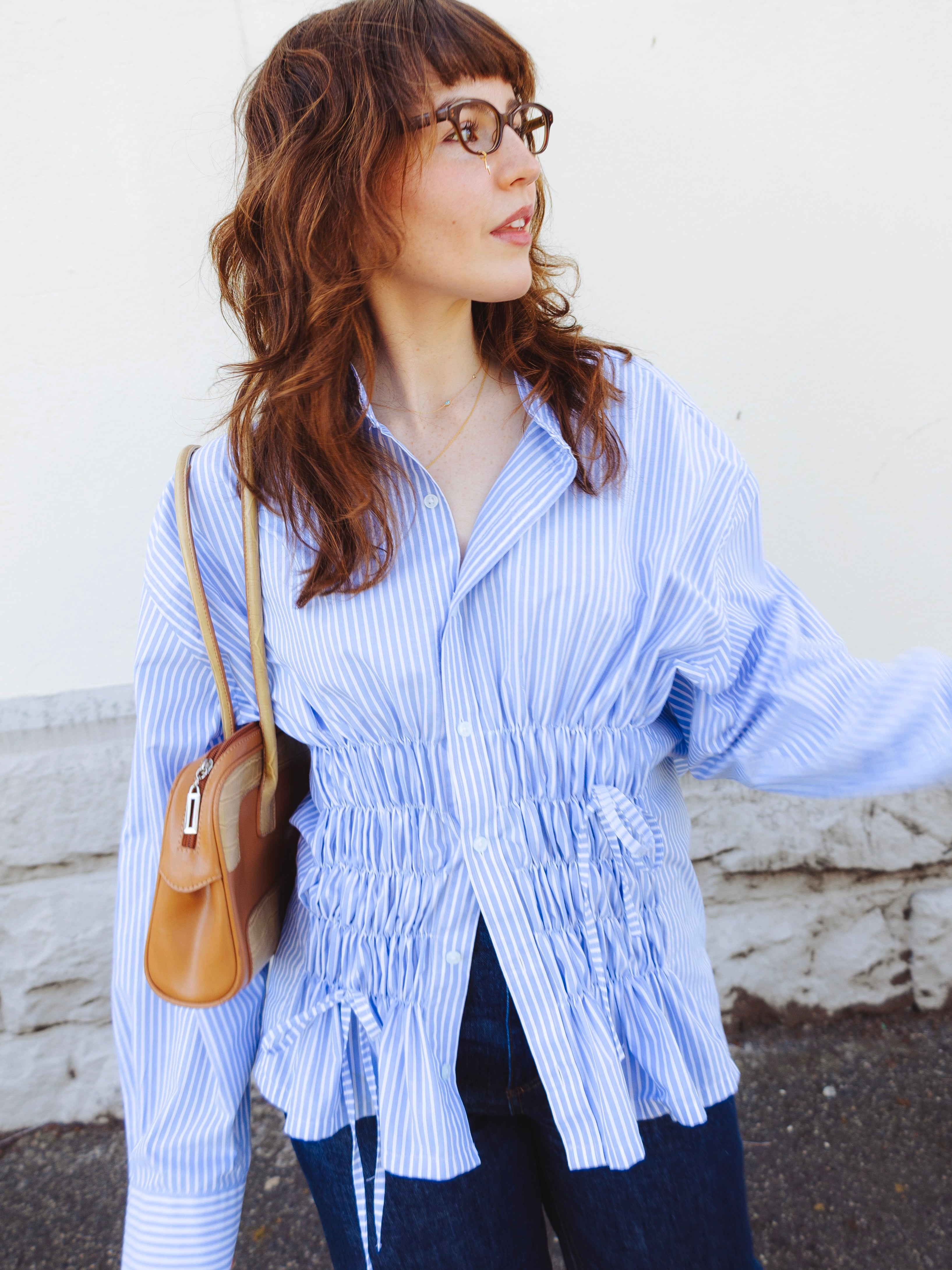 Mabel Shirt (Blue & White)