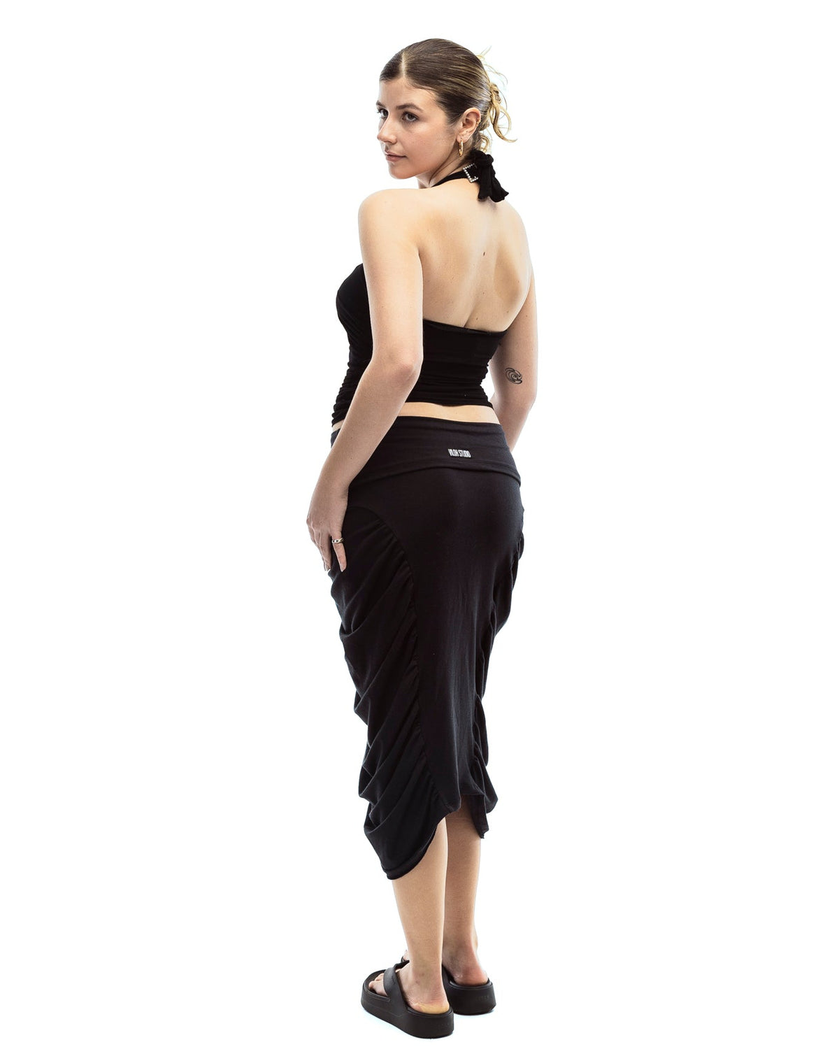 Elvira Midi Skirt (Black)