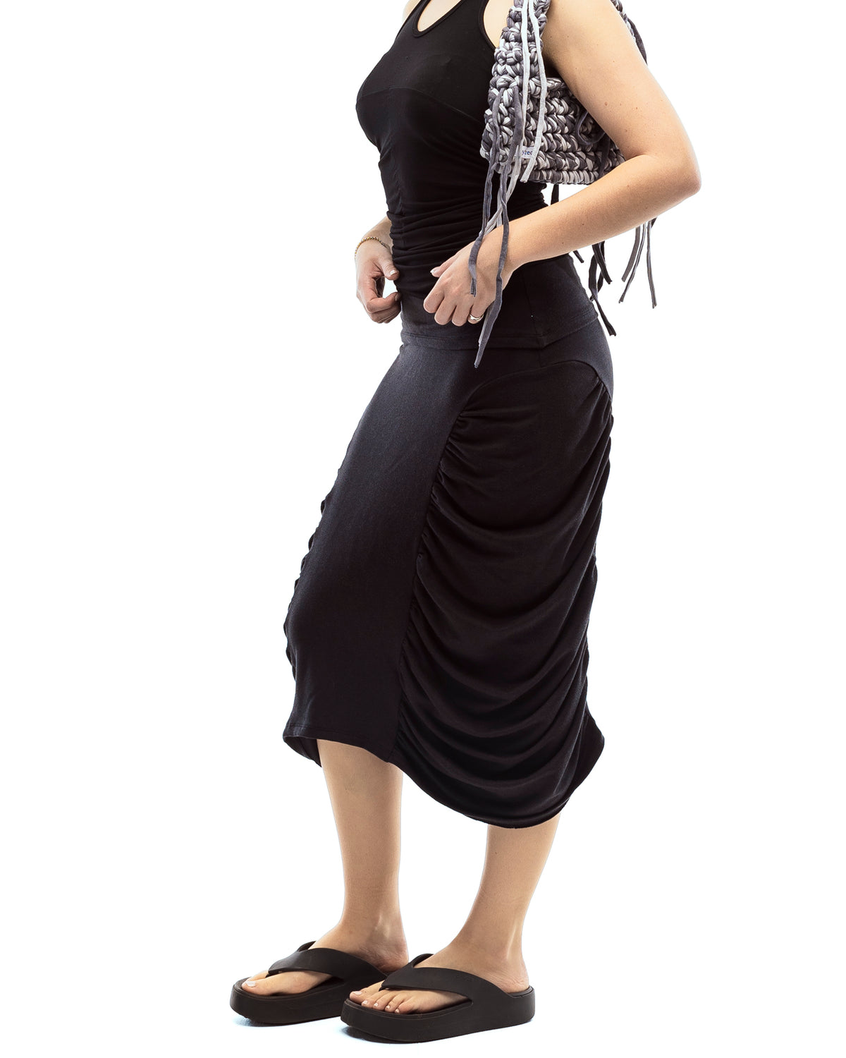 Elvira Midi Skirt (Black)