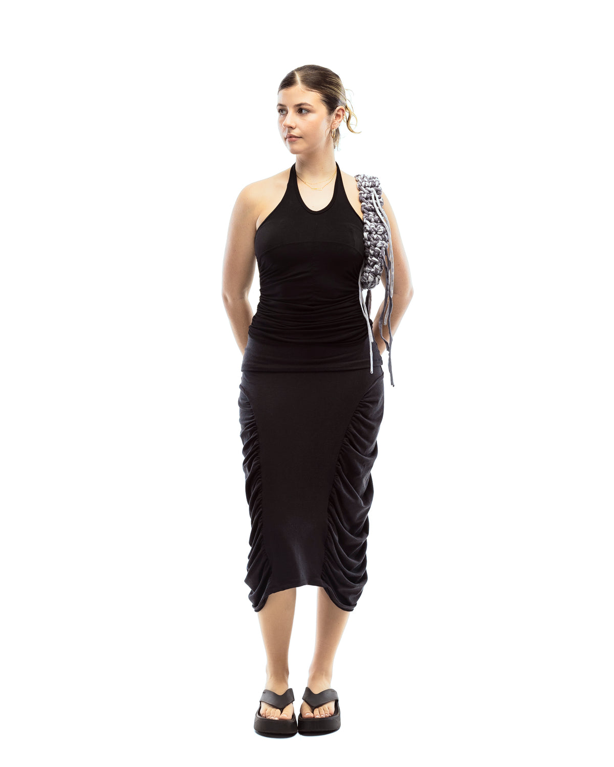 Elvira Midi Skirt (Black)