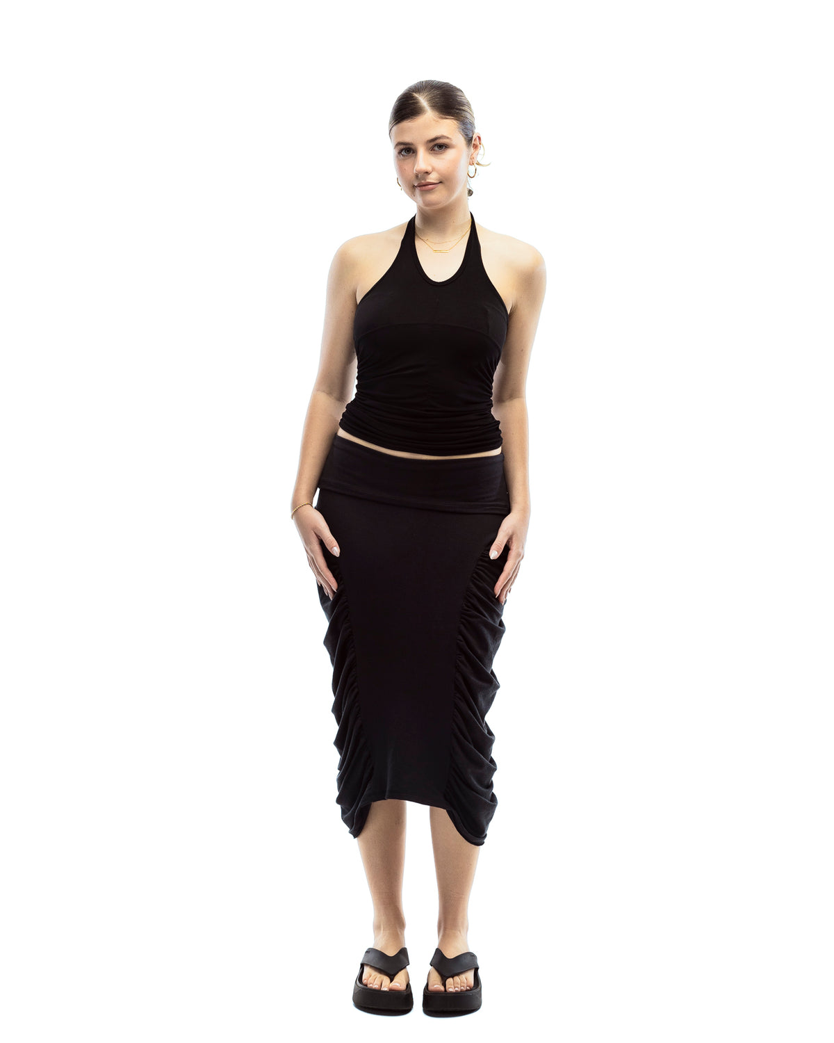 Elvira Midi Skirt (Black)