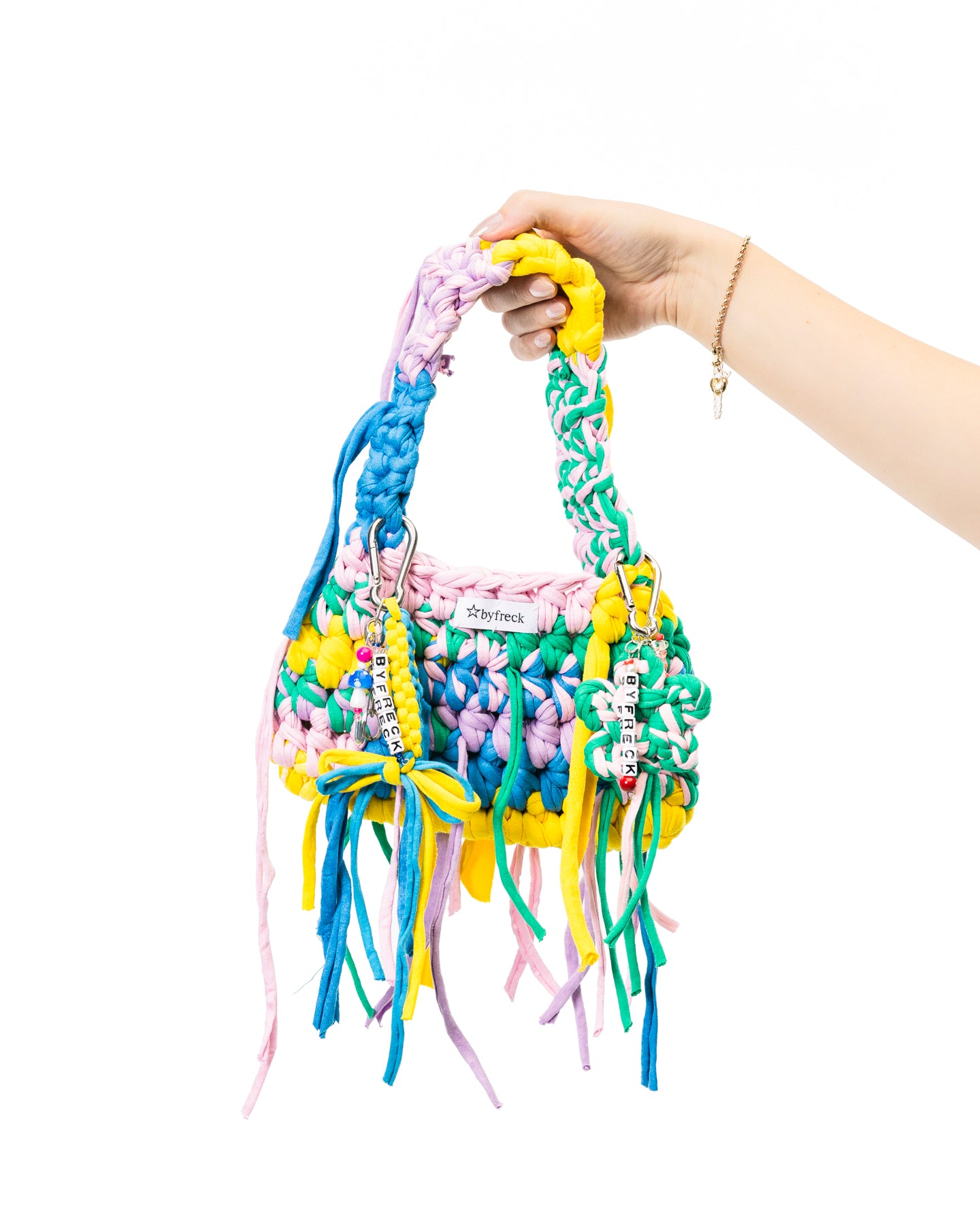 Bow Purse Charm (Blue/Yellow)