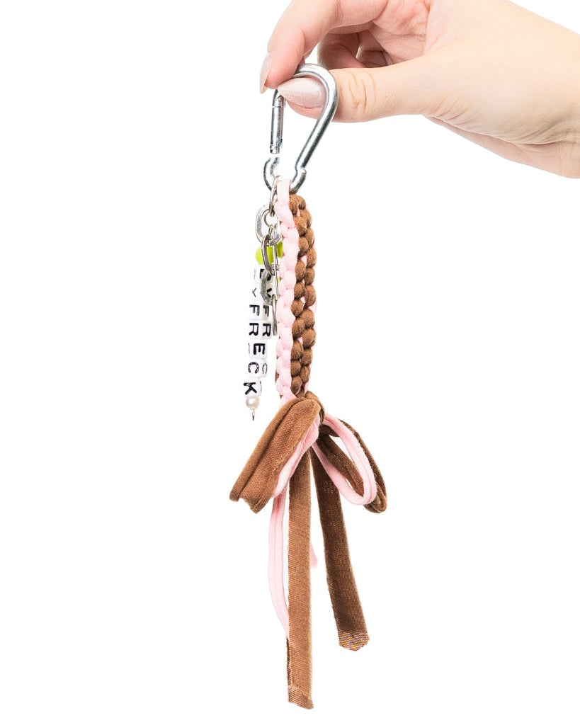 Bow Purse Charm (Pink/Brown)