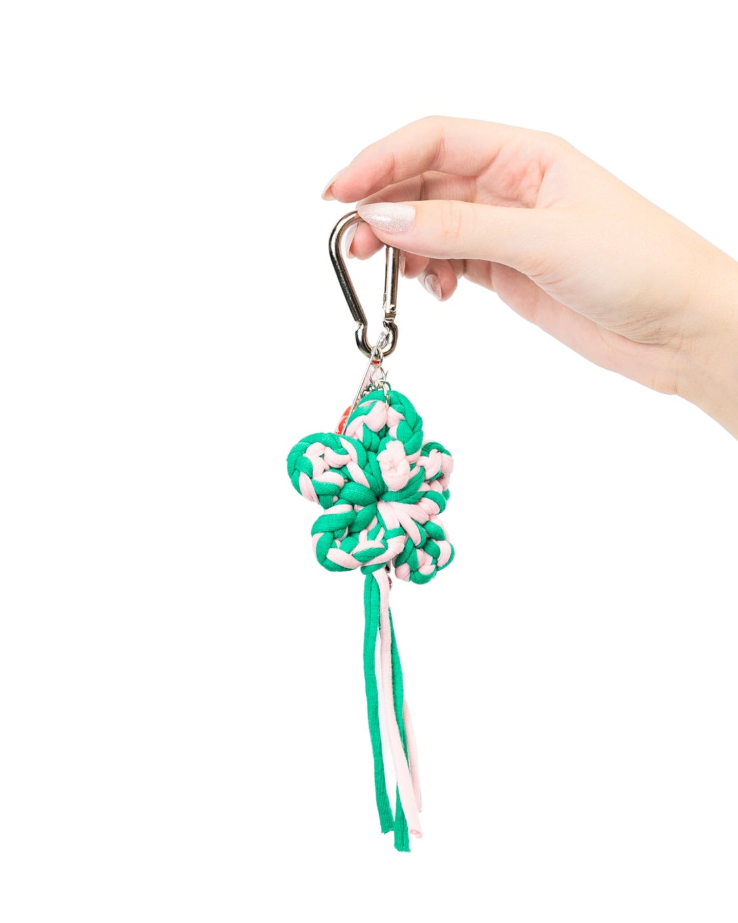 Flower Purse Charm (Pink/Green)