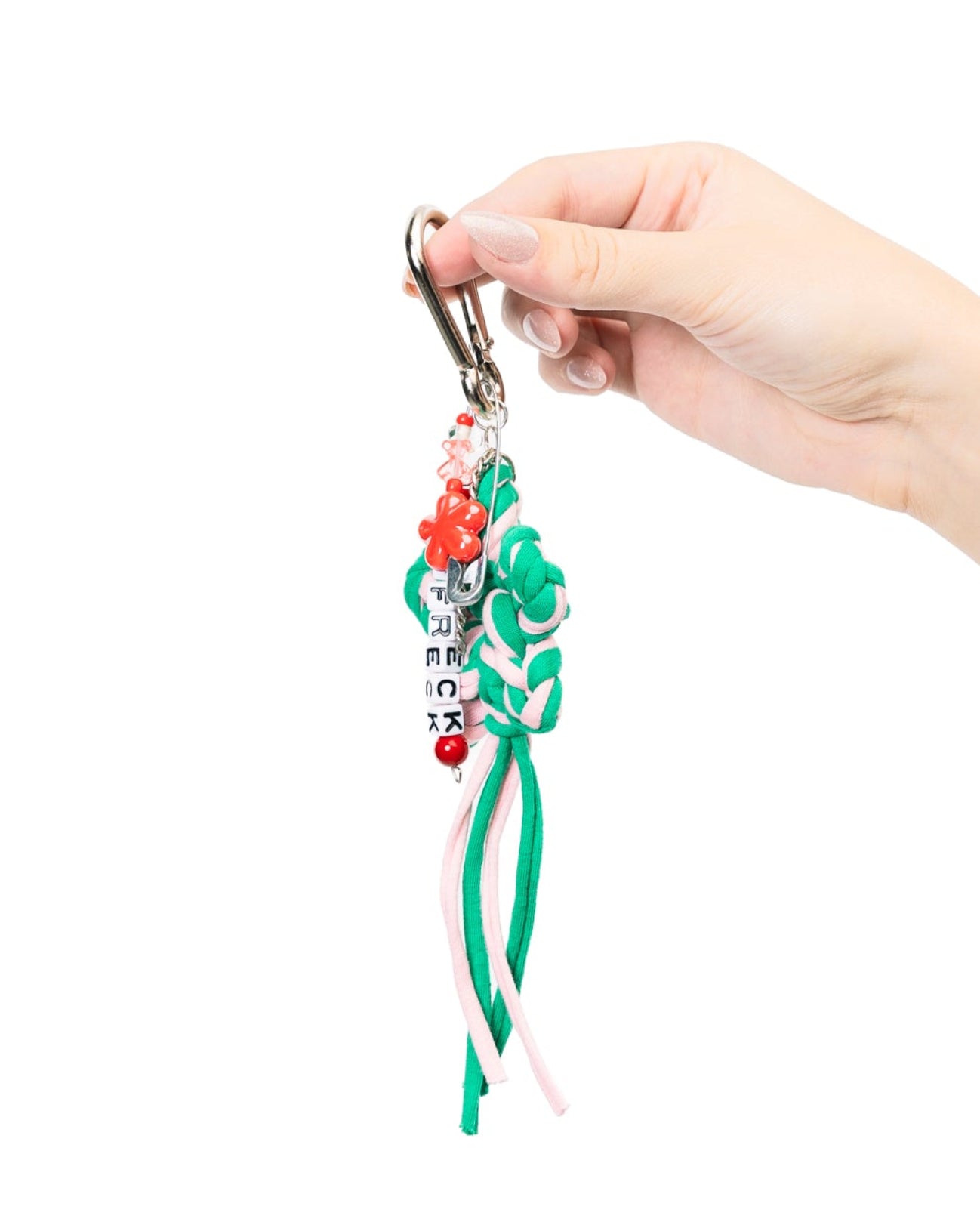 Flower Purse Charm (Pink/Green)