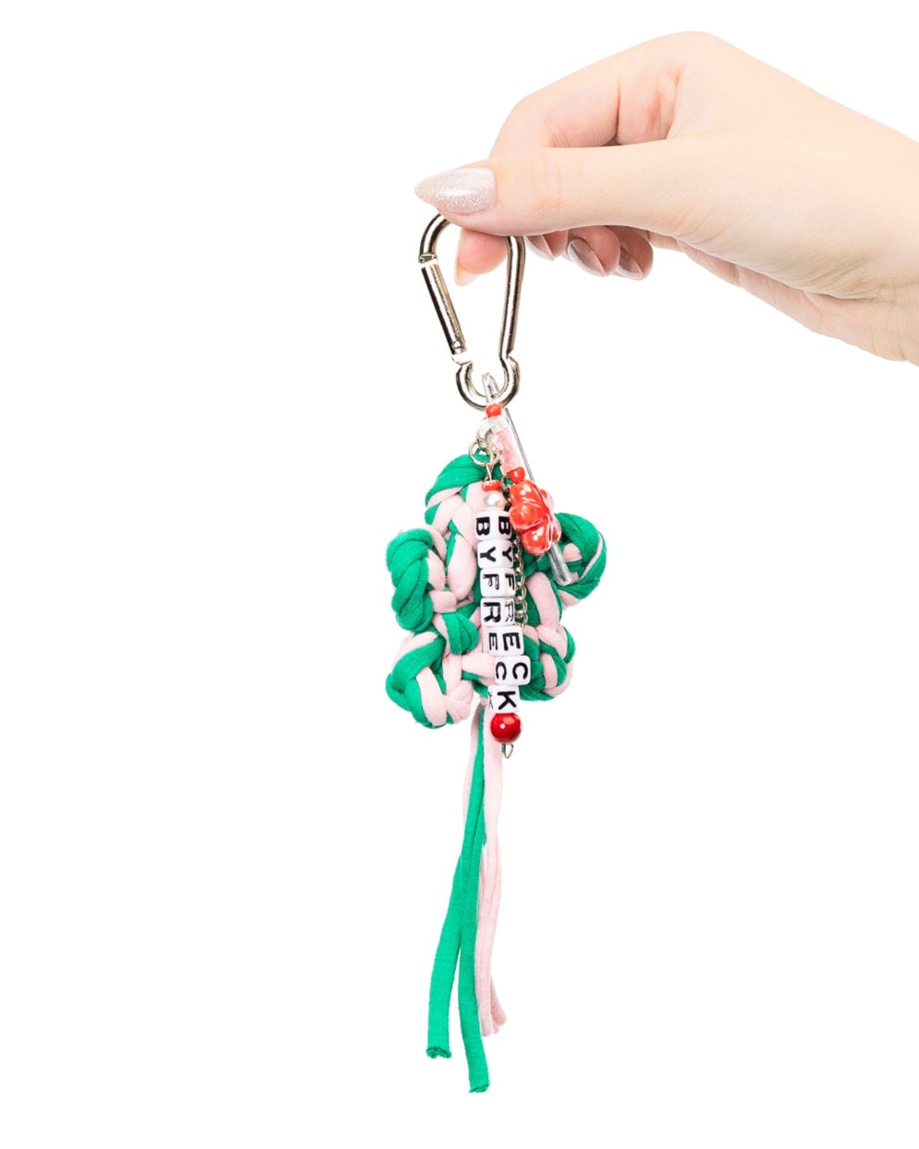 Flower Purse Charm (Pink/Green)