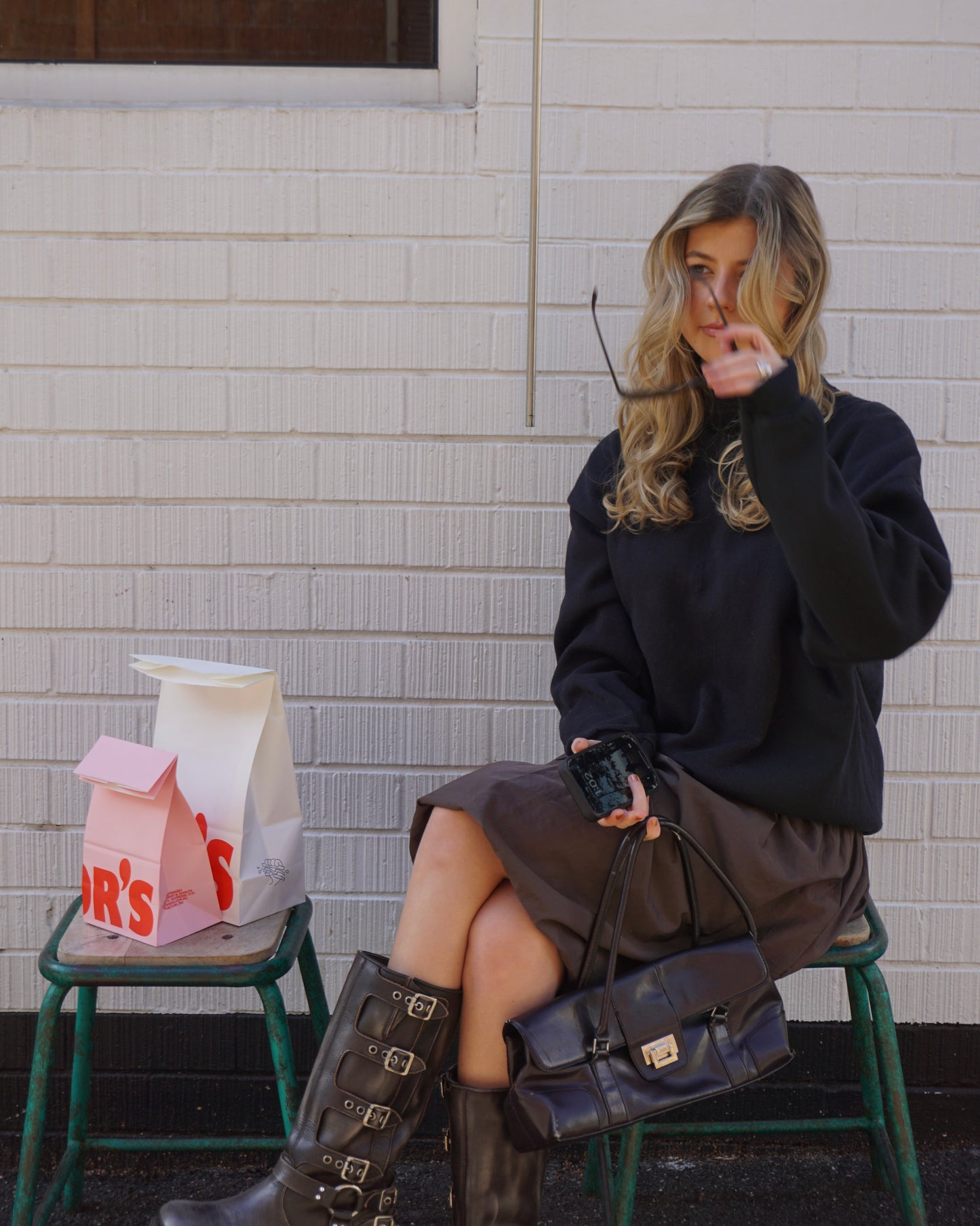 Espresso Shot Vintage Bubble Skirt