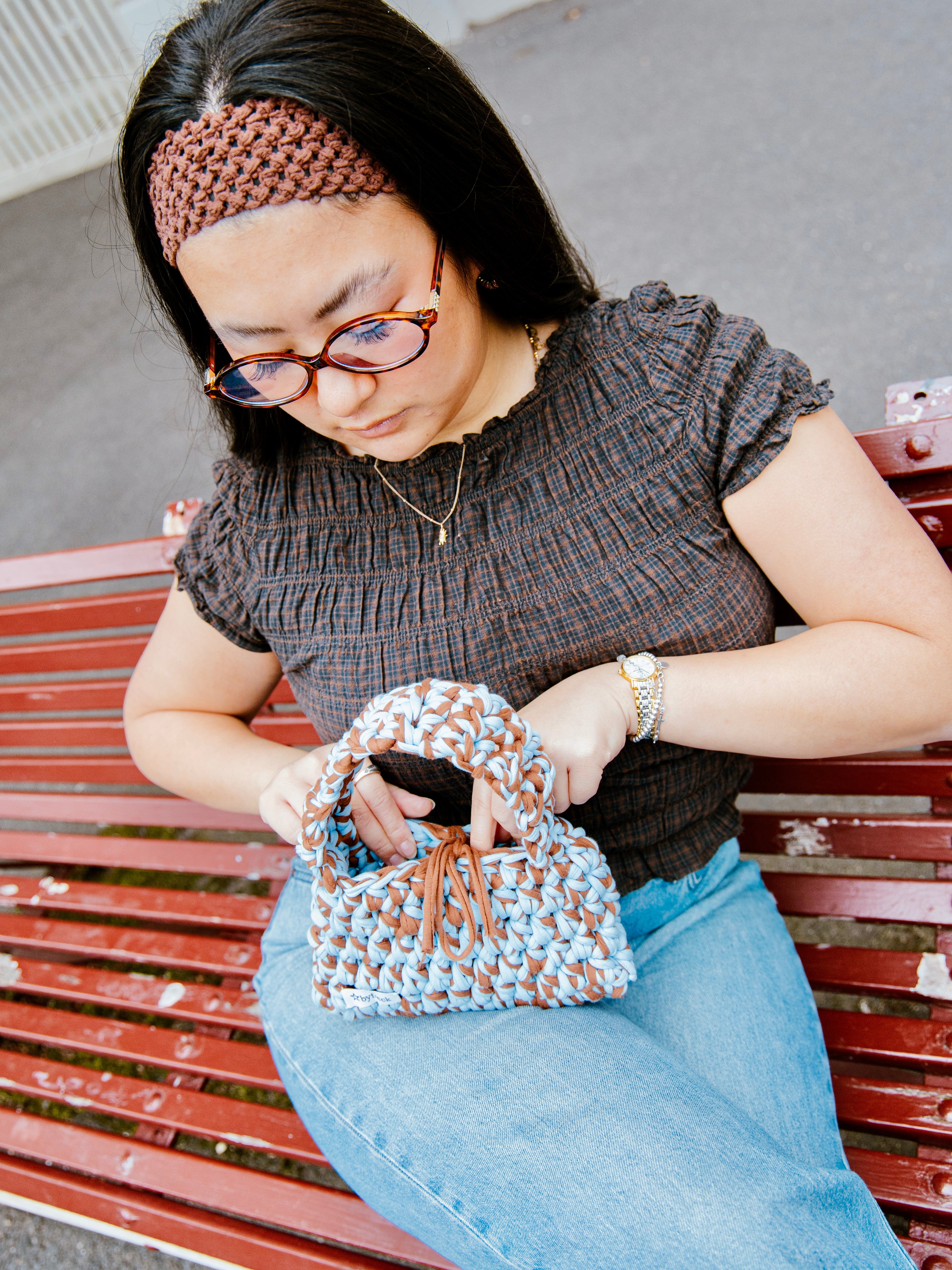 Candy Bag (Blue/Brown)