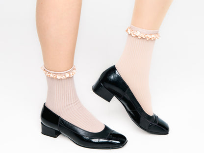 Vintage Black Square Toe Mules