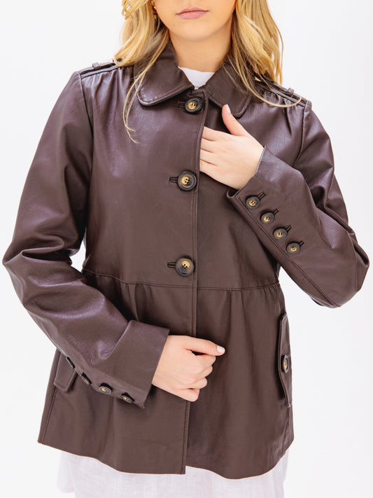 Babydoll Vintage Leather Jacket
