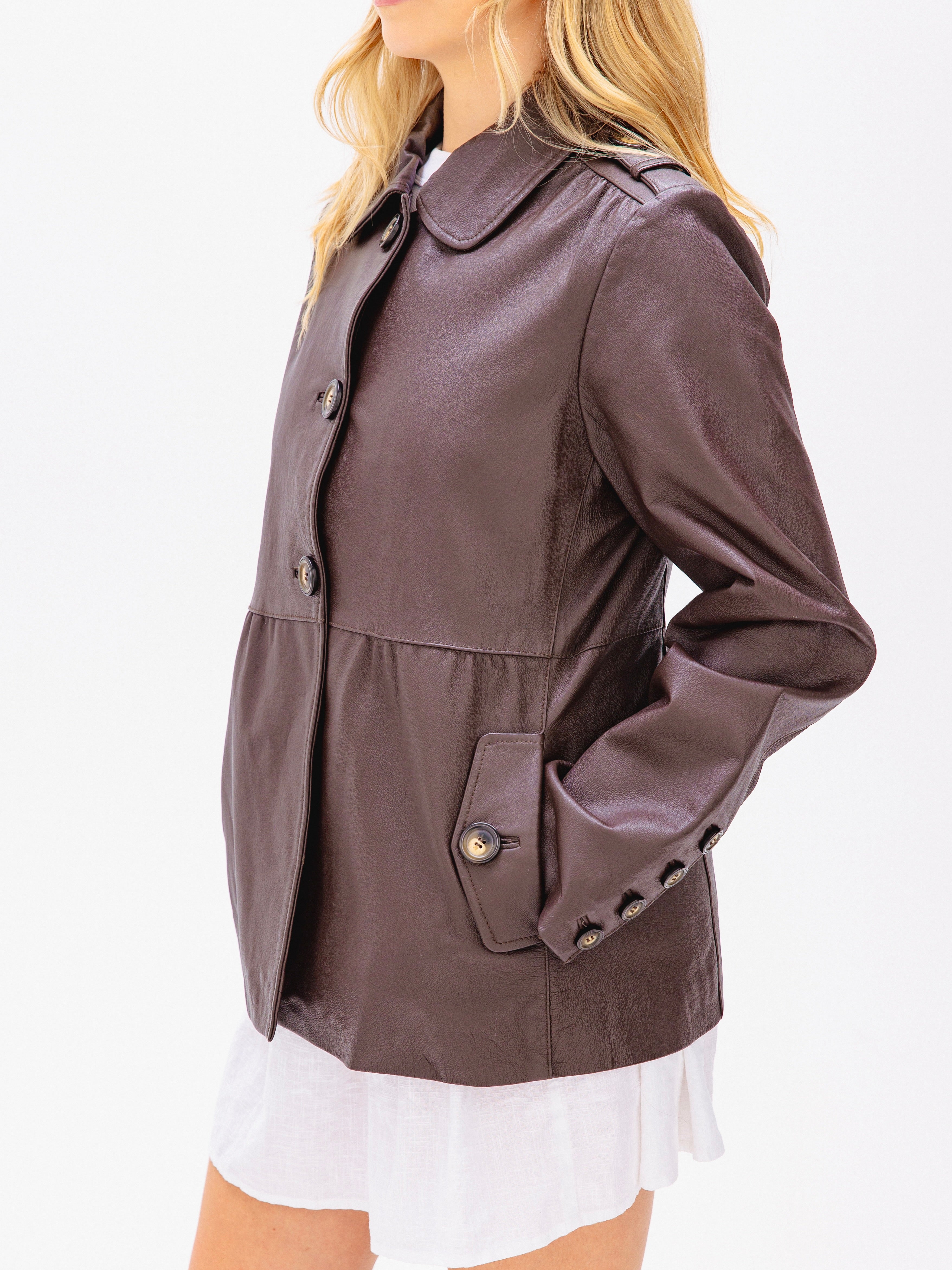 Babydoll Vintage Leather Jacket