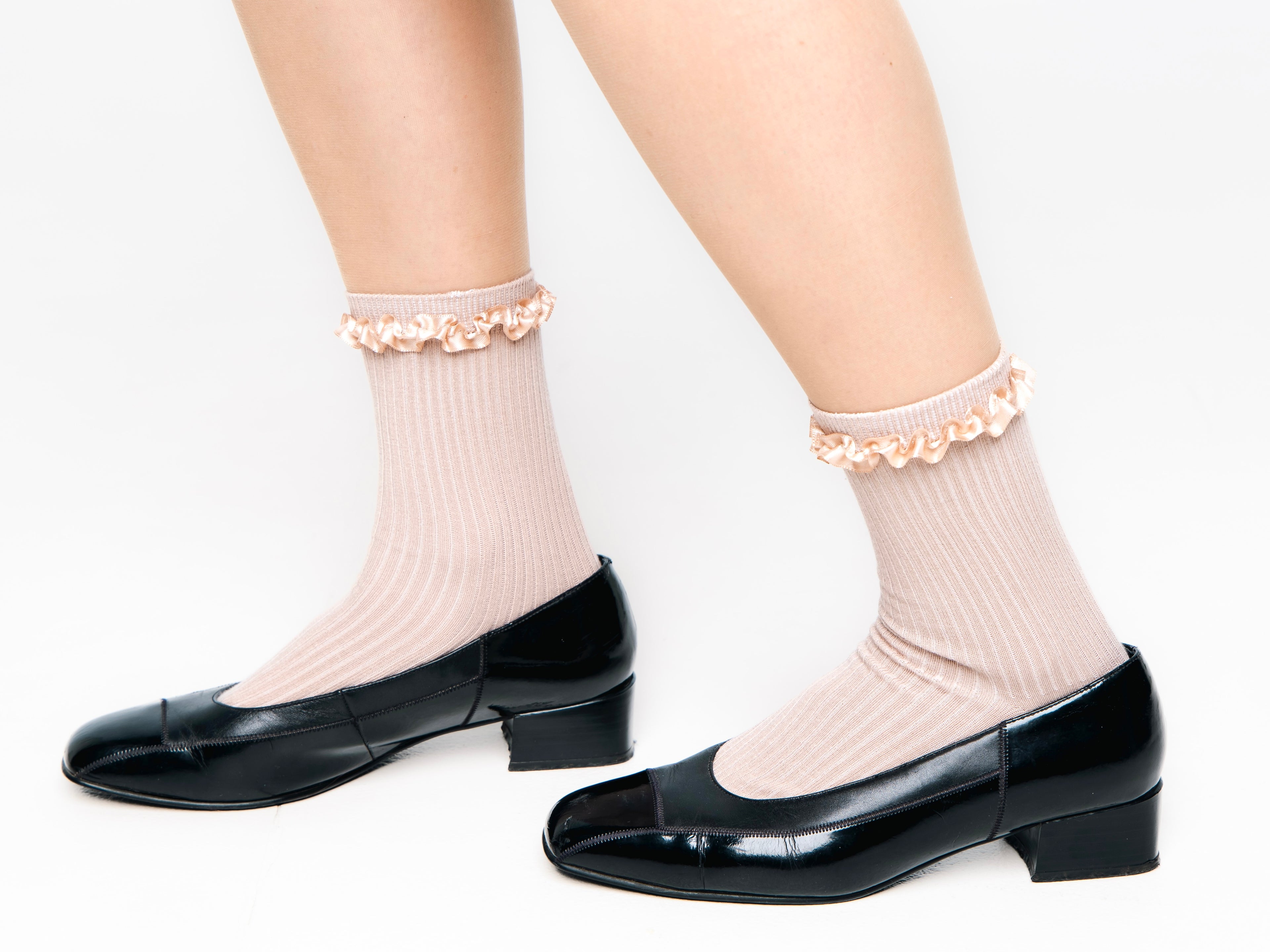 Vintage Black Square Toe Mules