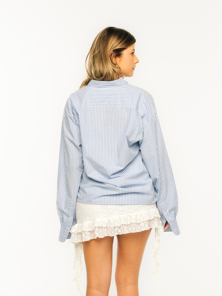 Mabel Shirt (Blue & White)