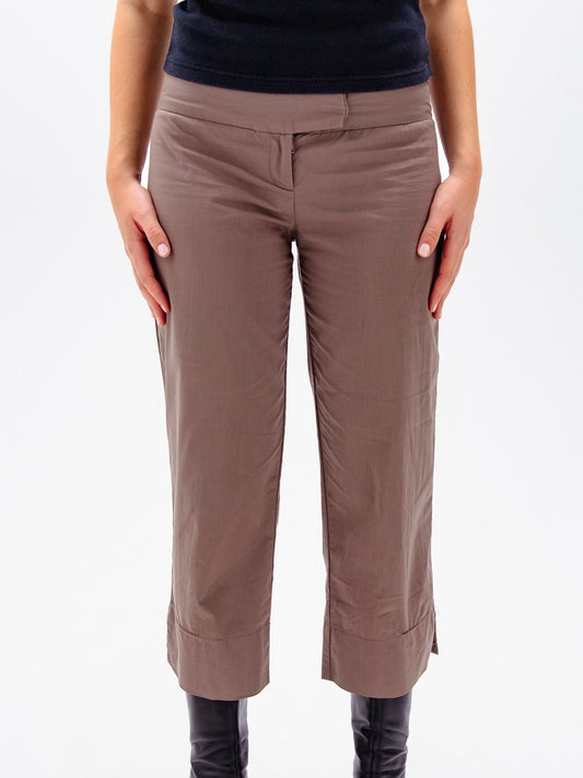Timeless Taupe Cropped Pants