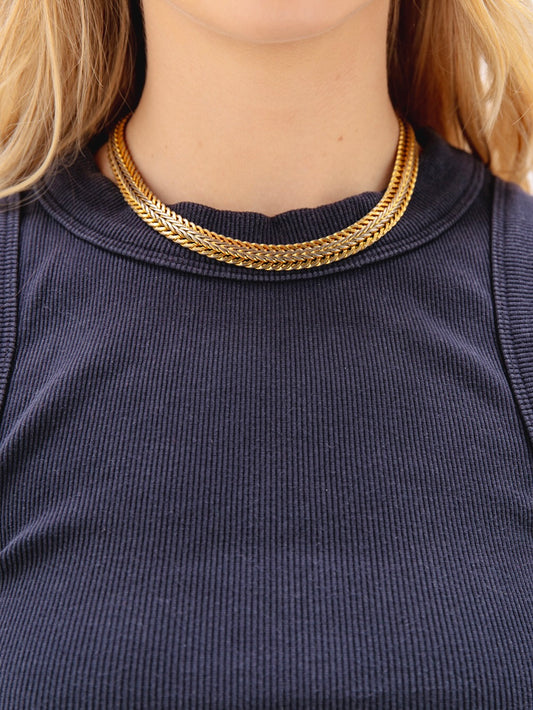 Vintage Chunky Gold Chain Necklace