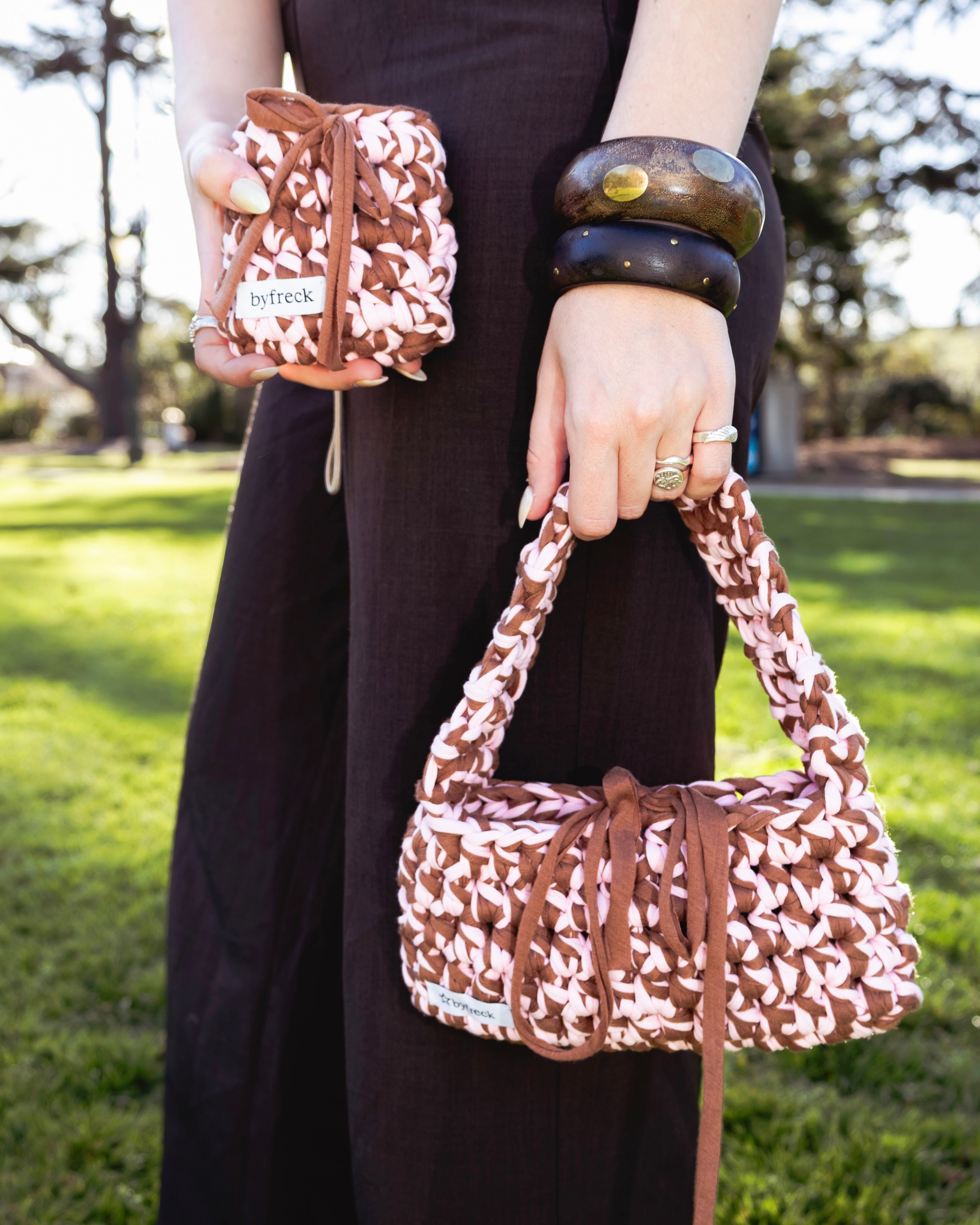 The Picture Pouch (Pink/Brown)