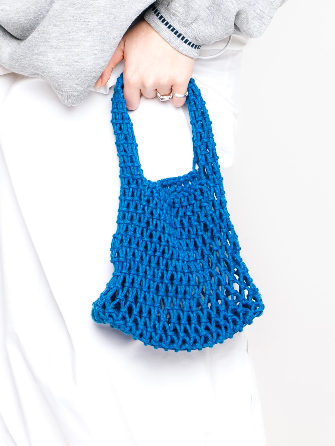 Blueberry Matcha Mesh Handbag