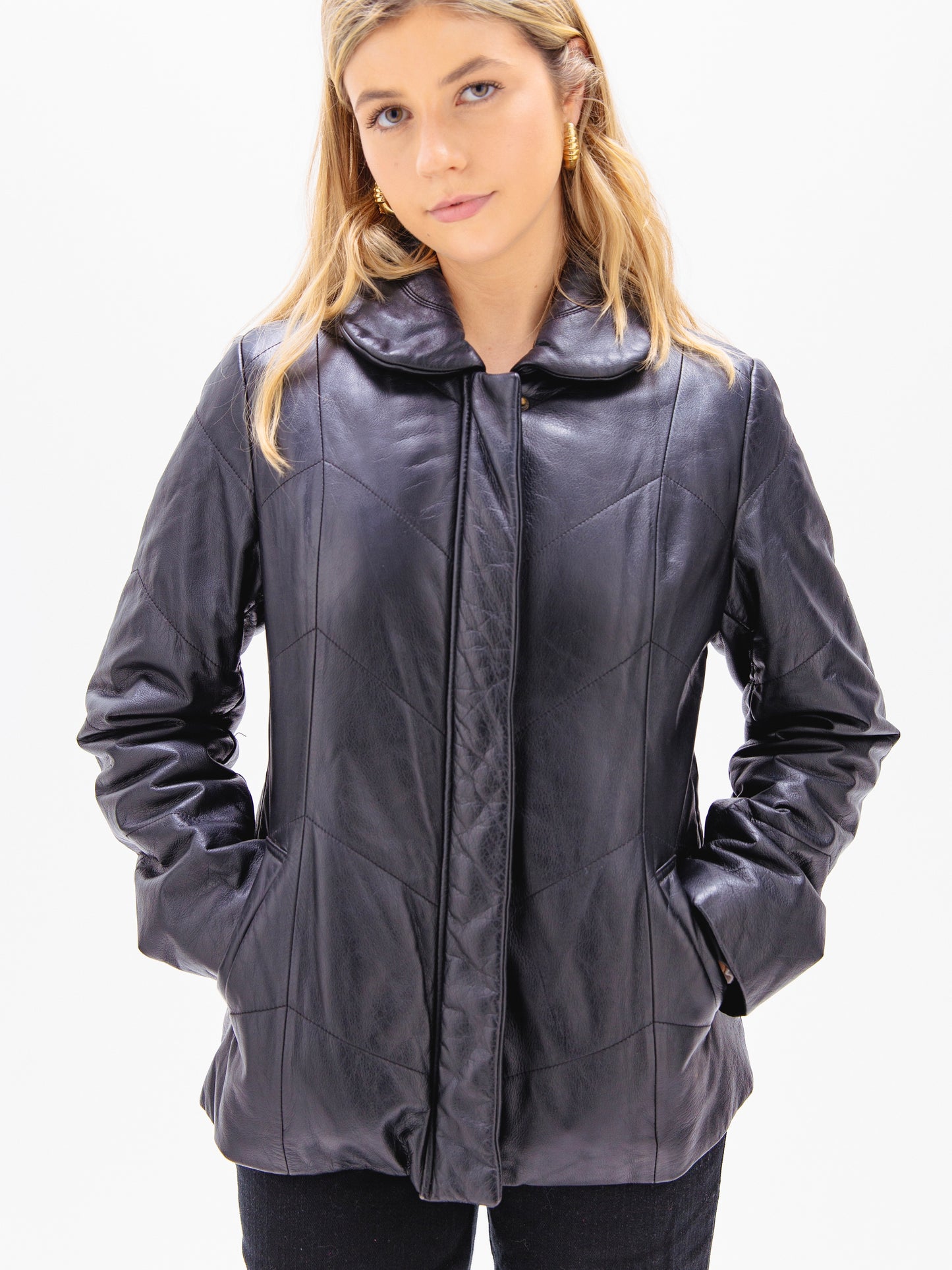 Vintage Michiko London Black Leather Jacket
