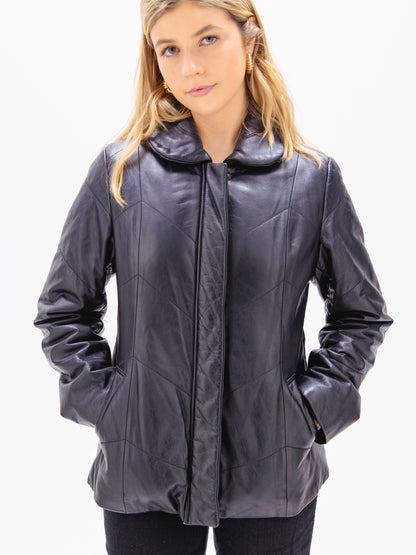 Vintage Michiko London Black Leather Jacket