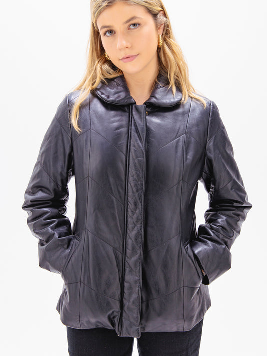 Vintage Michiko London Black Leather Jacket