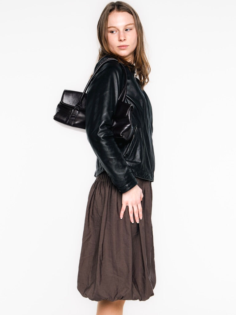 Double Espresso Black Vintage Leather Jacket