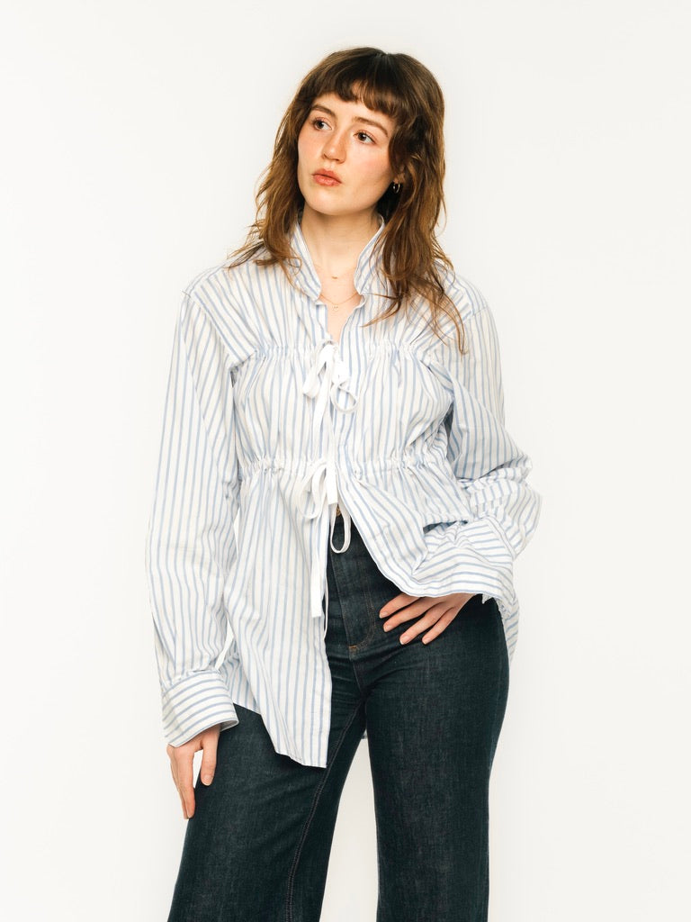 Thea Shirt (Blue & White Stripe)