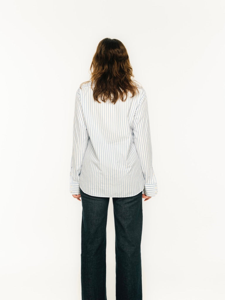 Thea Shirt (Blue & White Stripe)
