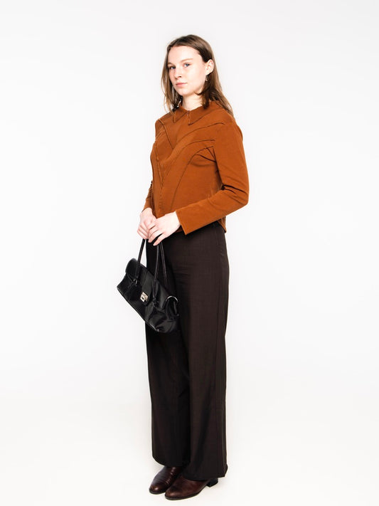 Mocha Zip-Up Long Sleeve