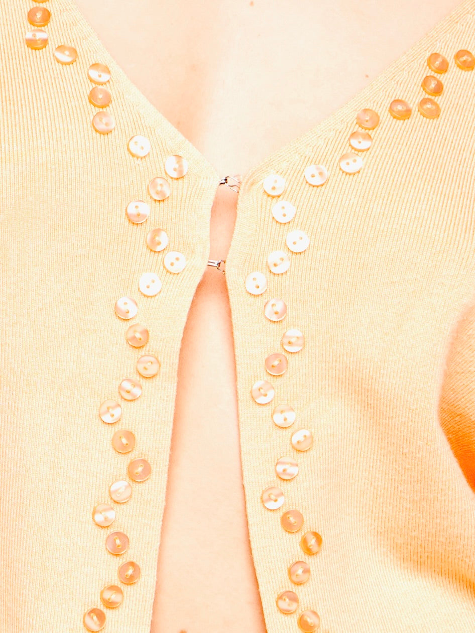 Vintage Button Design Cardigan