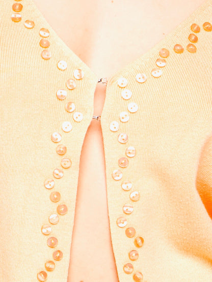 Vintage Button Design Cardigan